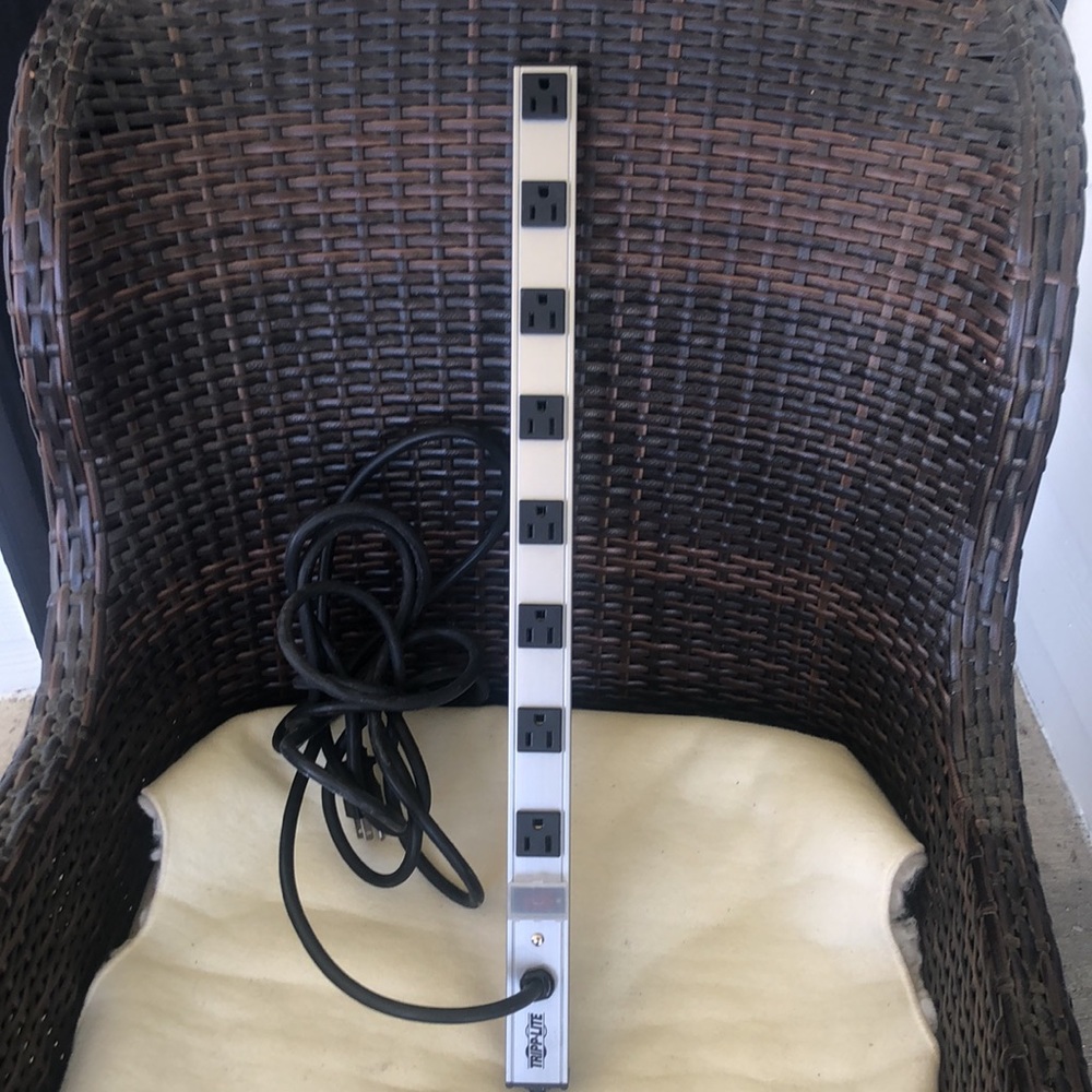 Preowned Tripp Lite 8 Right-Angle Outlet Vertical Power Strip